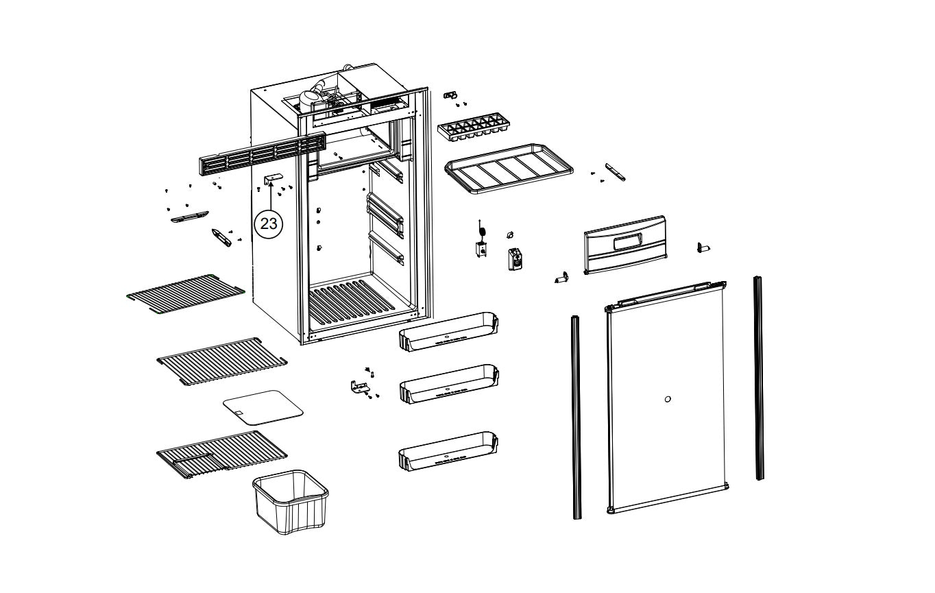 Norcold Refrigerator / Freezer Permanent DC558UL - N6DDC558UL