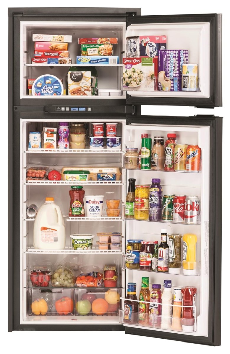 Norcold N8XFR Polar N8X Series 2-Way AC/LP RV Refrigerator with Fan - 8 cu. ft, Black Trim - N6DN8XFR