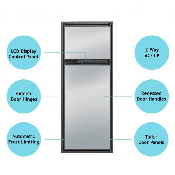Norcold NA10LXCR Dual Compartment 2 Door Refrigerator With Freezer - N6DNA10LXCR