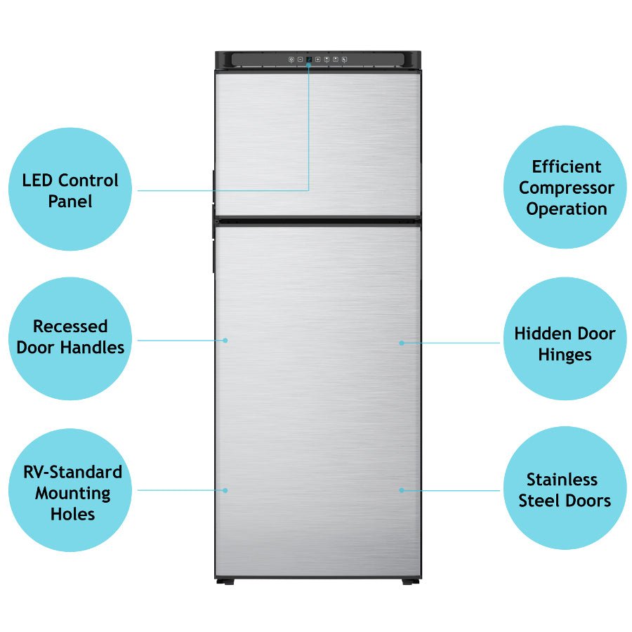 Norcold N10DC Polar DC Refrigerator With Freezer, 10 cu. ft - N6DN10DCBKR